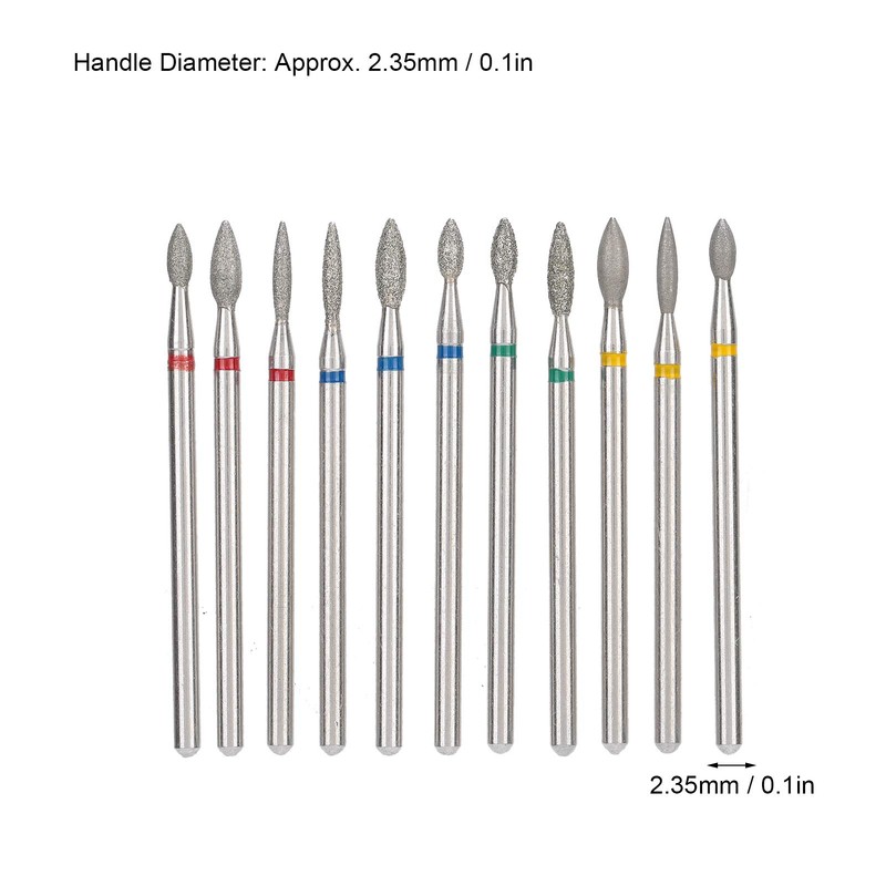 Diamond Nail Drill Bit Set, 11PCS Professionsal Cuticle Nail Drill
