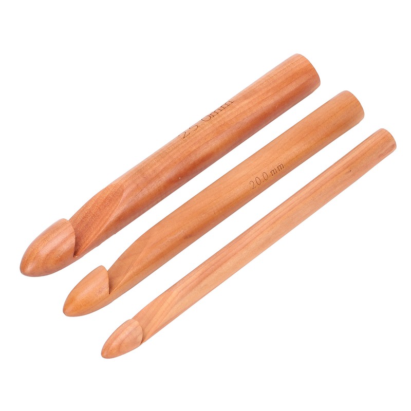 Bamboo Crochet Hook Handcrafted Knitting Needles Yarn Craft 20cm/7.9in Large