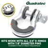 Quadratec 3/4" D-Ring Isolator Kit - Black - Compatible with