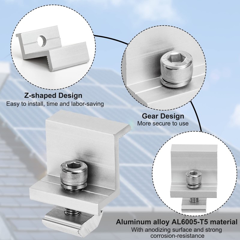 Solar Panel Mount End Clamp Solar Panel Bracket 30 mm