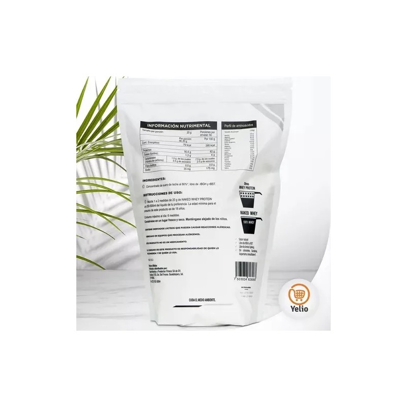 Proteina Kardagar Naked Whey Baja En Carbohidratos 1kg Sabor Sin