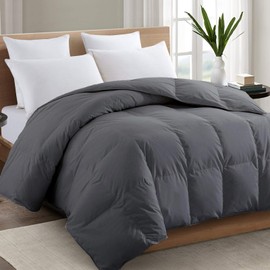California King Comforter, All Season Down Alternative Gray Duvet Insert
