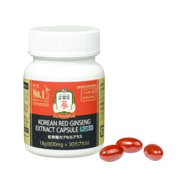 正官庄(ジョンガンジャン) 紅参精カプセルプラス 高麗人参 サプリ 朝鮮人参 韓国産 6年根 濃縮エキス 紅参(ホンサム) ginseng サプリ 国内正規品 30カプセル