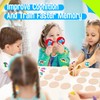 Wooden Memory Matching Game, 32 PCS Dinosaur Wood Match Chips