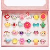 PinkSheep Little Girl Jewel Rings in Box, Adjustable, No Duplication,