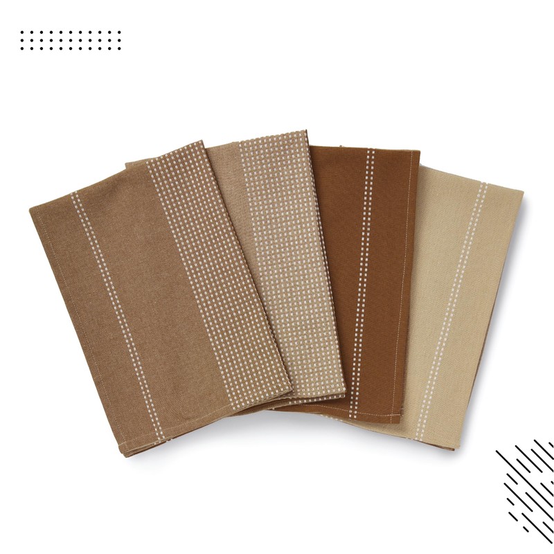 Encasa Cotton Kitchen Towel Set - Super Absorbent 70x45 cm