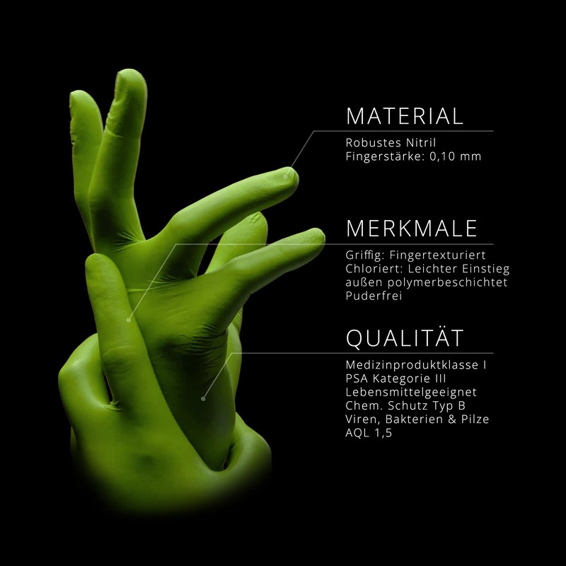 Med-Comfort Apple Nitrile Gloves, Pack of 100, Size L, Powder-Free,