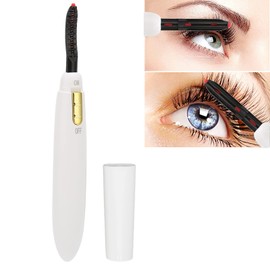 Heated Eyelash Curler, Electric Eyelash Curler, Heatable Eyelash Curler, Durable Natural Eyelash Curler for Women, Natural Curls (White)