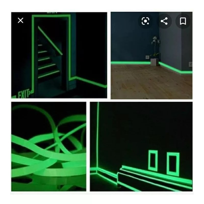 Betterware 2 Cinta Adhesiva Fluorescente Luminosa Fosforescente 3 Metro