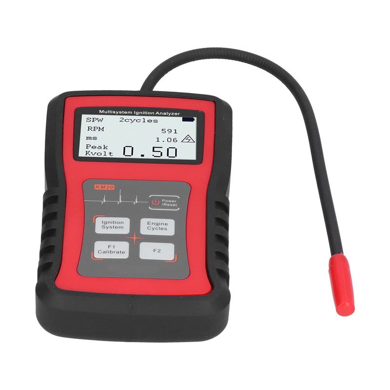 24W Ignition Analyzer MultiSystem LCD Display RPM Measurement Spark Plug