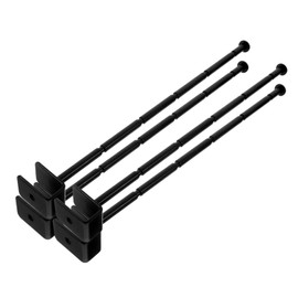 BUGUUYO 4pcs Shelves Hooks Slat Wall Hangers Slat Board Accessories Store Accessories Grid Accessories Black Iron