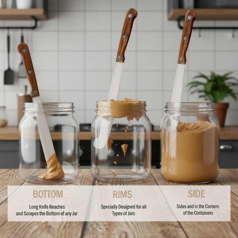 Performore 2PCS Spreader Knives, 12” Peanut Butter Knife that Works