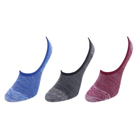 Women's Super Soft and Breathable Sock Liners (Pack of 3), Blue, Black, Burgundy