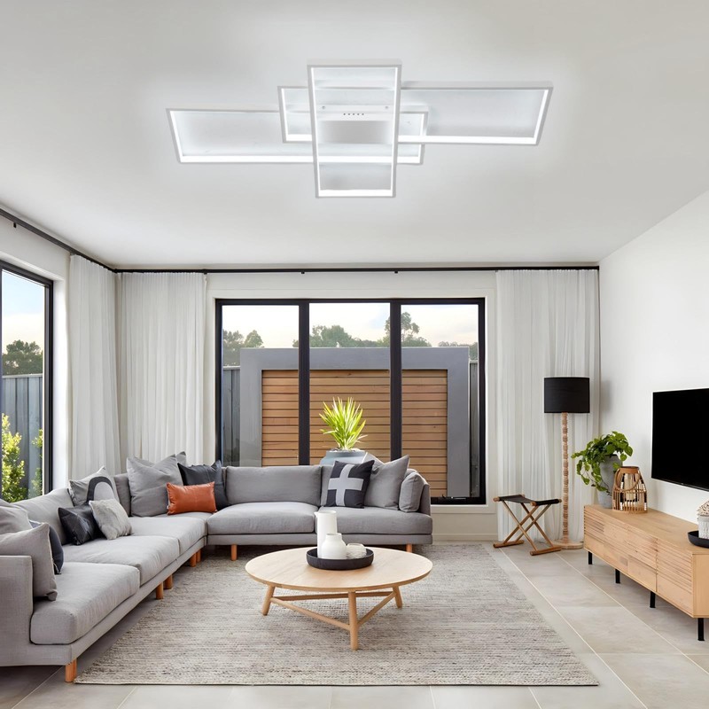 Huilefu Modern Dimmable LED Ceiling Light Fixture,with Remote Control 3