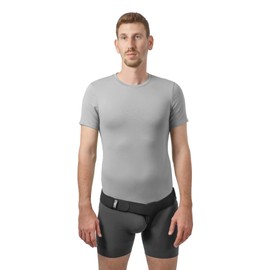 Movibrace Inguinal Groin Hernia Belt Black (Left, Large)