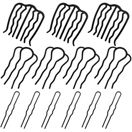 YFFSFDC Ball Wrap Comb, Set of 13, Inner Hair Accessories, Buns, Hair Ornament, Hair Pin, Ball Wrap Comb, Simple, Hair Arrangement, Weddings, School Entrance Ceremonies, Graduation Ceremonies, Banquets, Black