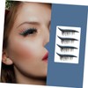 Mikinona 4pairs Reusable Glitter Eyelash Stickers for Women Decorative Decals