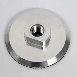 4" Aluminum Backer Pad/Backing Plate Holder for Surface Grinding, Polishing, Mandrel 5/8"-11 Thread, Pack of 1