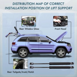 Unbranded 2pcs Universal Gas Charged Lift Supports Shocks Spring Dampers for 7.50 in