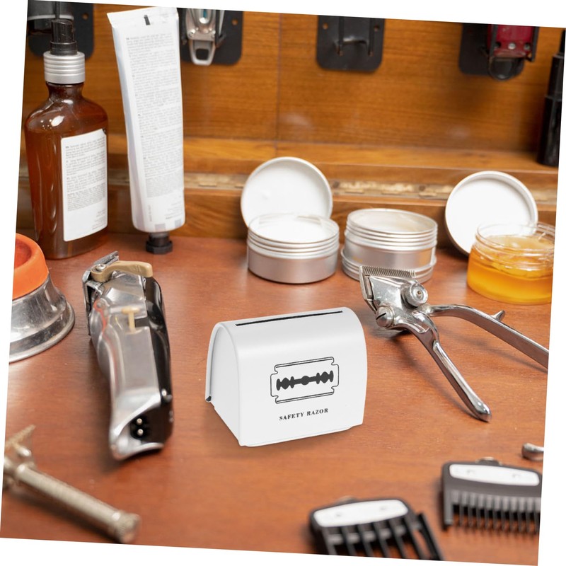 TOVINANNA Shaver Blade Disposal Container Portable Storage Box for Multiple