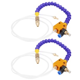 Walfront (2Pcs) Mist Coolant Lubrication Spray System Engraving Cooling Sprayer Machine for 8mm Air Pipe CNC Lathe Milling Drill, Milling Cutter