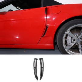 Carworld66 Fits For Corvette C6 2005-2013 Rear Fender Air Intake Trim Carbon Fiber ABS