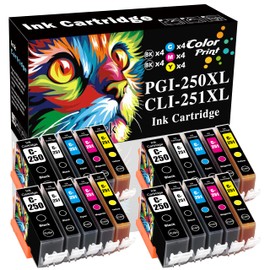 20-Pack ColorPrint Compatible Ink Cartridge Replacement for Canon PGI250XL CLI251XL PGI-250XL CLI-251XL 250XL 251XL Work with PIXMA MX922 iX6820 IP7220 MX722 MG5420 MG5520 MG7520 MG7120 Laser Printer
