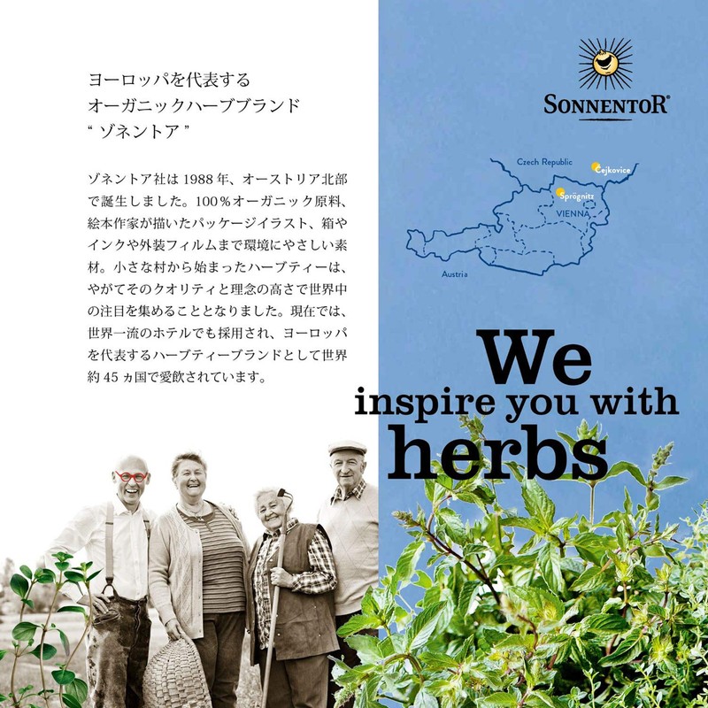 SONNENTOR Herbal Tea Organic Tea Bags Caffeinated Blend Hildegart Breath