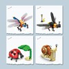 Vilbocr Mini Insect Building Blocks Toy Insect Collection Building Block