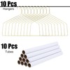 Didaey 10 Sets Dry Cleaner Hangers 18" Drapery Hanger and