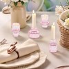 Singring Tealight Candle Holder, Taper Glass Candle Holders for Wedding