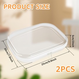 2Pcs Clear Travel Toiletry Bag, Portable Zippered Security Toiletry Bag, PVC Waterproof Makeup Bag, Transparent Toiletries Bag Plastic Airport Security Toiletry Bags(25 x 20 x 5 cm)