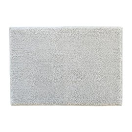 Oka Fluffy Plain Bath Mat, Approx. 13.8 x 19.7 inches (35 x 50 cm), Gray (Pastel Color, Plain, Simple, Fluffy, Texture, Stylish, Anti-Slip, Foot Wiping Mat)