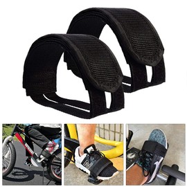 Universal Bicycle Pedal Straps, Pedal Straps Bicycle, Exercise Bike Pedal Straps, Bicycle Pedal Straps Toe Clips Strap Band for Fixed Gear Bike, Nylon Velo Foot Block, 1 Pair