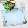 Place Mat - Magnolia on Light Blue Background - 12