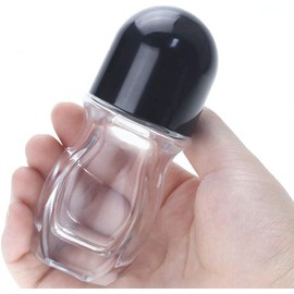 PurYupearl 50 ML Red Deodorant Roller Bottle Empty,Glass Roller Bottles Deodorant,Roller Ball Container,Refillable Roller Ball Applicator,Roll On Bottles for Deodorant 2Pcs