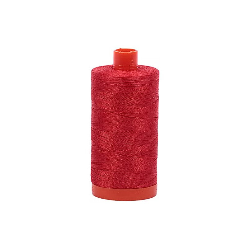 Aurifil Mako Cotton Thread Solid 50wt 1422yds Paprika, Green