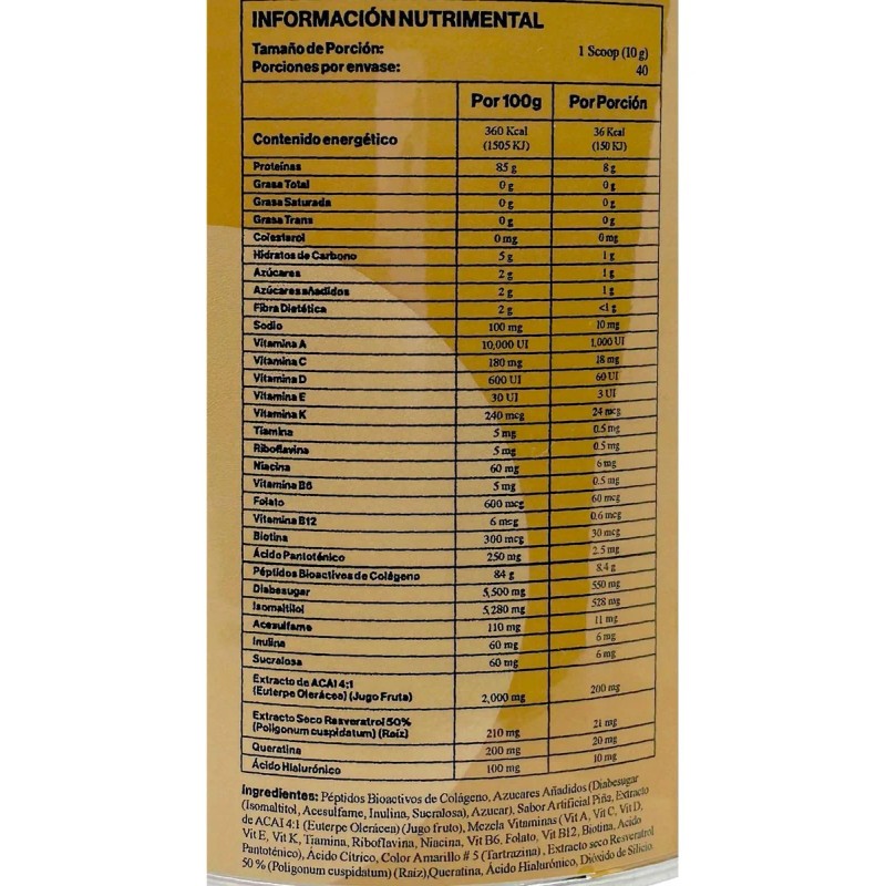 Péptidos De Colágeno Queratina 400 G Piña G-prot
