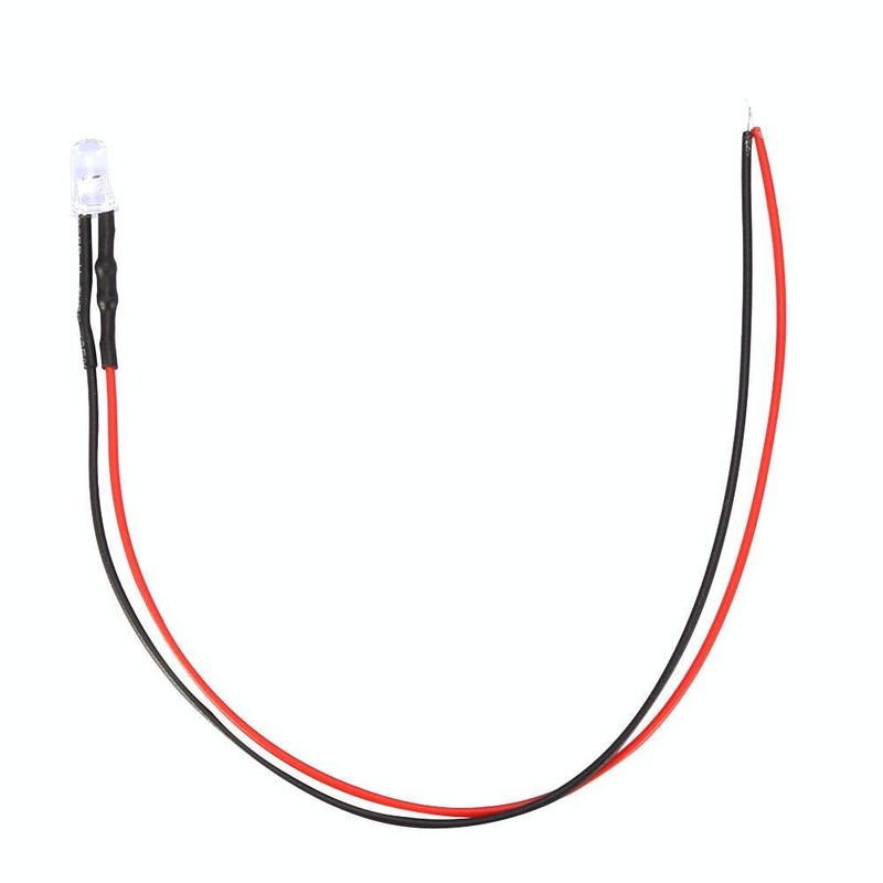 10pcs 5mm Pre Wired LED Diodes Light 12V LED Light