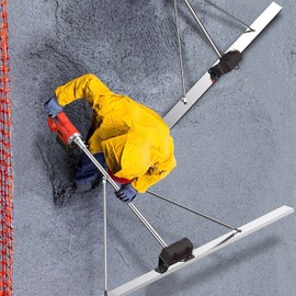 Power Concrete Screed Vibratory Kit Concrete Finishing Tool with 5ft Board, Battery Powered Concrete Sidewalk Surface Leveling Tamper Ruler, Cordless Electric Screed Cement Finishing Vibrating Machine