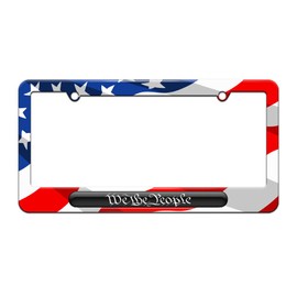 GRAPHICS & MORE We The People - Patriotic - License Plate Tag Frame - American Flag Design