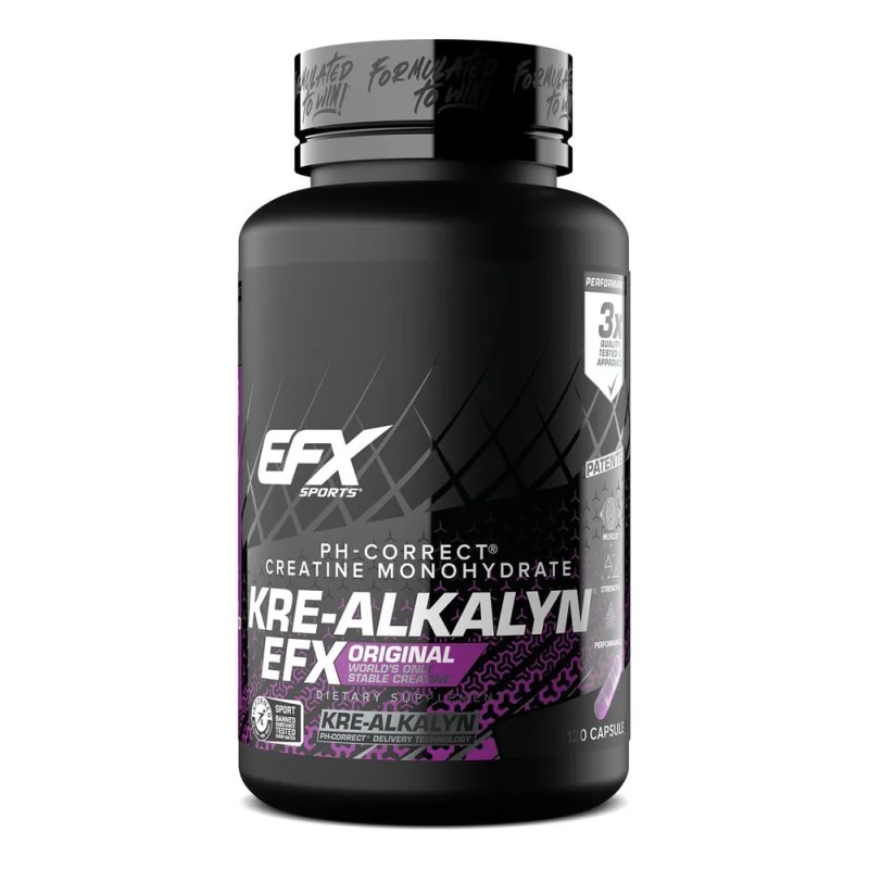 Kre-Alkalyn EFX 120 Cápsulas Creatina Monohidrato PH-Correct Sin Sabor