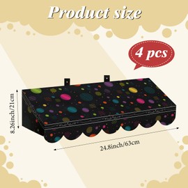 Tallew 4 Pcs 3D Circus Awning Wall Decoration Circus Stripes Awning Bulletin Board Decor for Carnival Theme Party Tent Classroom Decorations(Dot Style)