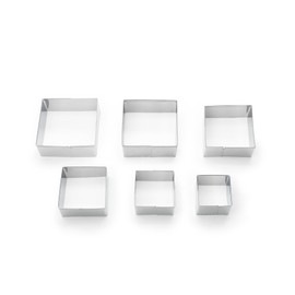 Fox Run 3609 Square Cookie Cutter Set, Stainless Steel, 6-Piece