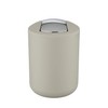 WENKO Brasil Swing Lid Cosmetic Bin, Taupe, S, Bathroom, Table