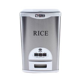 Xuthusman Grain Container, Rice Dispenser Machine Automatic Large Capacity Food Storage Tank Stainless Tank 15kg/33lbs