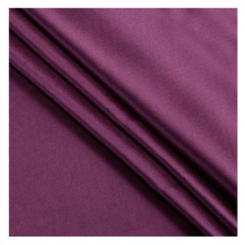 VDS Eggplant Satin Fabric, 5 Yards Continuous, 45” Wide, Wedding Party Decoration Charmeuse Silky Sateen Bridal Dress DIY Crafts Fashion Scarf Costumes Lining Sewing Backdrop Arch Cloth