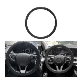BESULEN Car Steering Wheel Cover, Anti-Slip Silicone Vehicle Steer Wheel Protector, Automotive Interior Steering Wheel Protective Guard Accessories, Universal Fit for Most Car Models (Black)