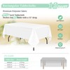 12 Pack White Tablecloths for 8 Foot Rectangle Tables 60