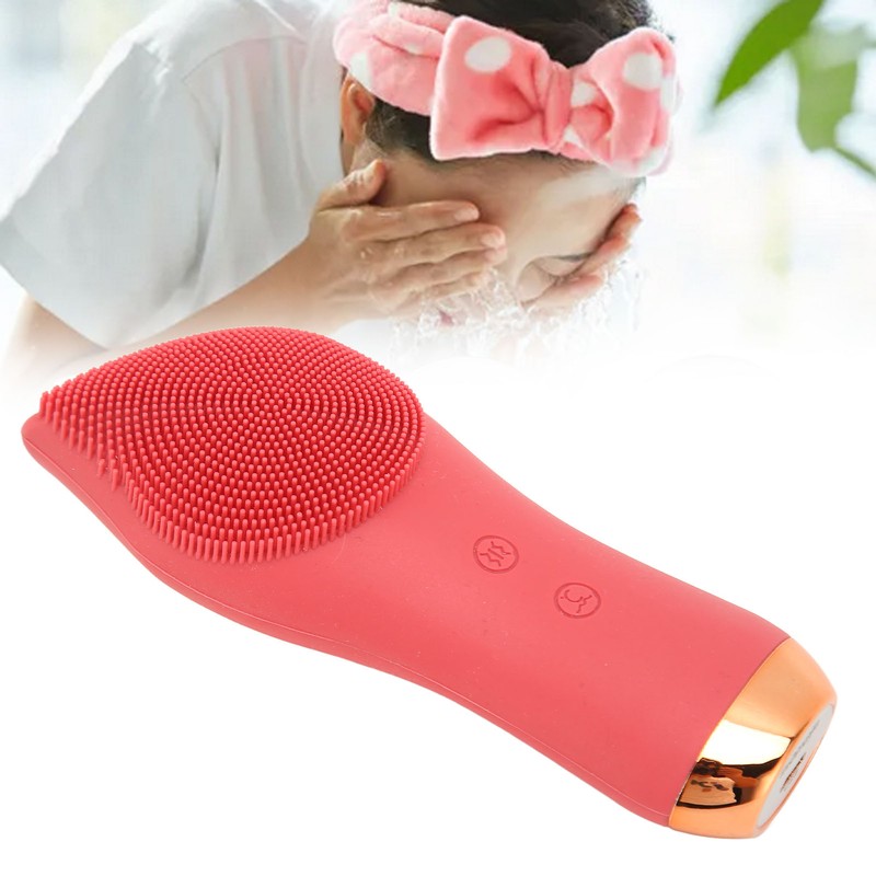 Electric Facial Cleanser Silicone Face Scrubber Waterproof Rechargeable Cleansing Massaging